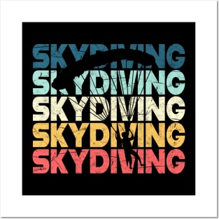 Parachuting Skydiving Parachutists Gift Posters and Art